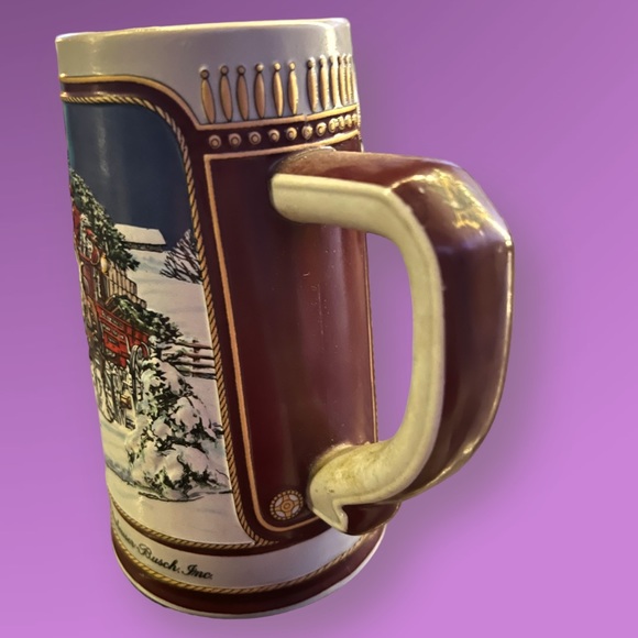 1989 Vintage Budweiser Beer Stein Anheuser-Busch Clydesdales Ceramarte Retro - Picture 9 of 11